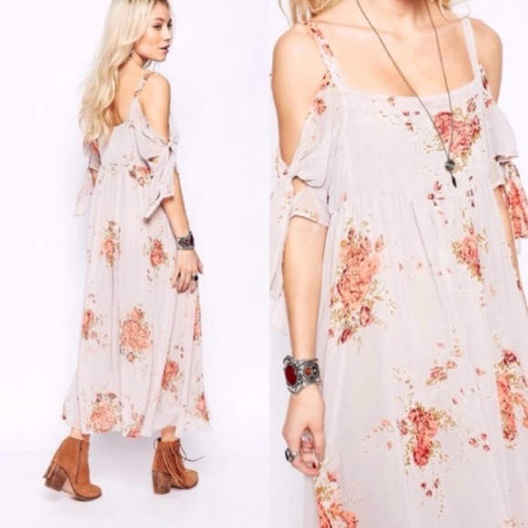 Free People Dresses & Skirts - ✨ Free People | Boho Floral Off The Shoulder Maxi
